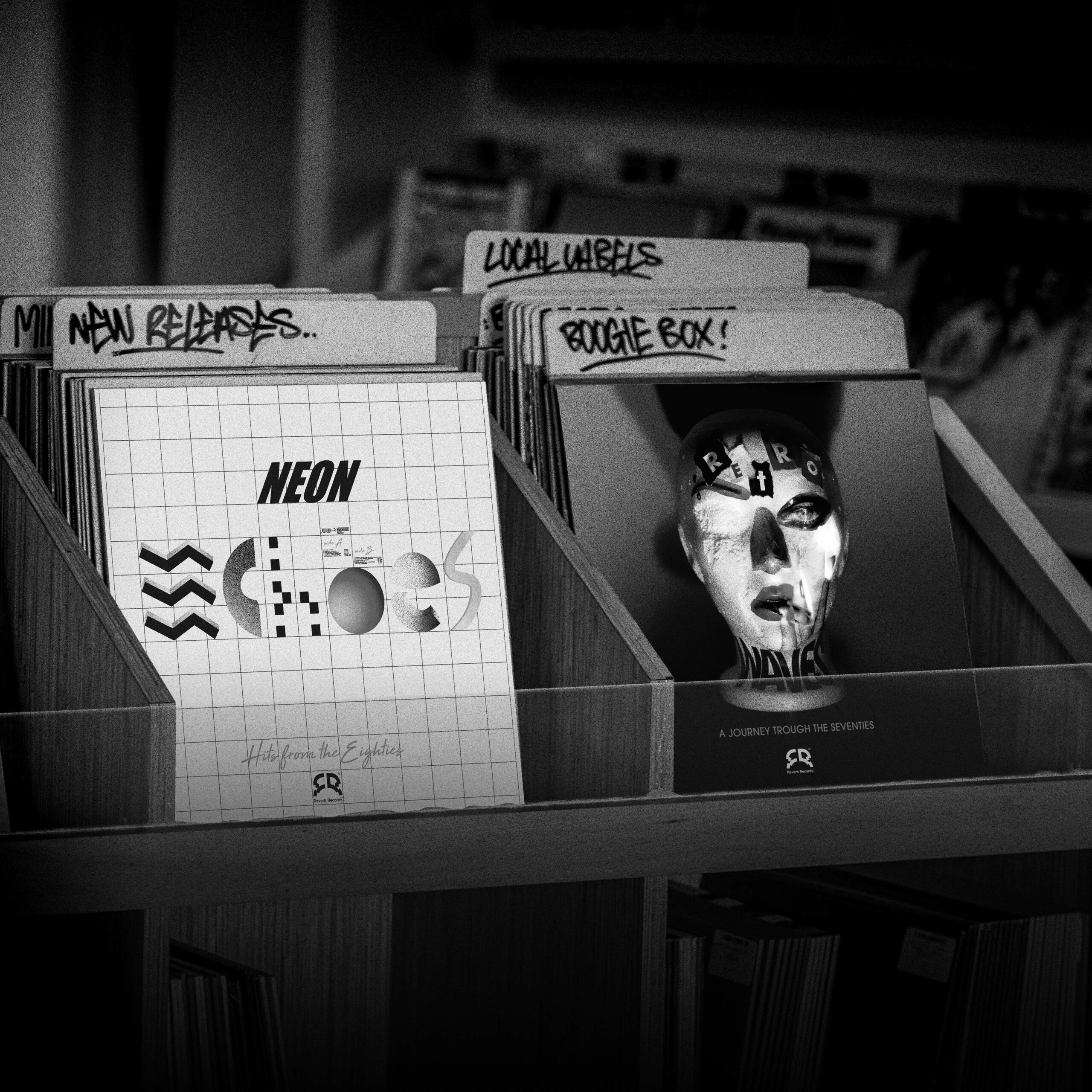 Vinyles dans le magasin